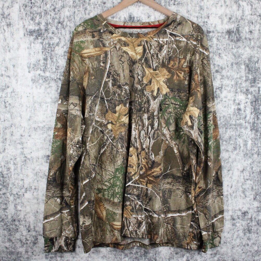 Realtree Men’s XL 46-48 Camo Scent Control Edge Long Sleeve Shirt  Base Clothing